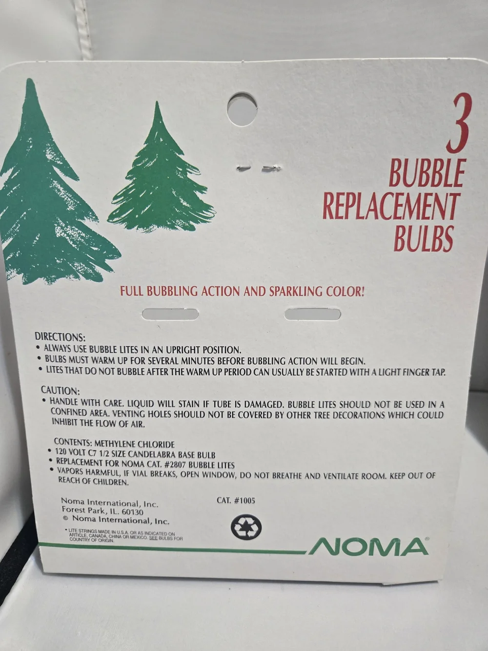 NOMA 3 Bubble Replacement Bulbs - Red & Green